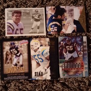 (set of 6) Junior Seau trading cards